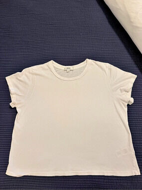 AGOLDE Short Sleeve Tee in Cream Size Large Like New
